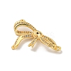 Rack Plating Brass Peg Bail Pendants Micro Pave Clear Cubic Zirconia KK-A214-13G-2