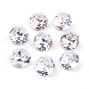 Pointed Back & Back Plated Glass Rhinestone Cabochons RGLA-J012-8mm-001-1