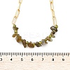 Natural Larvikite Chip Beaded Necklaces NJEW-C070-04G-02-3