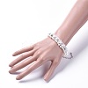 Natural Howlite Beads Bracelets BJEW-JB04604-03-4