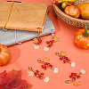 8Pcs Thanksgiving Day Alloy & Acrylic Pendant Decorations HJEW-SC0001-76B-4