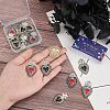 20Pcs 2 Colors Alloy Enamel Pendants ENAM-SC0005-04-3
