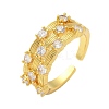 304 Stainless Steel Criss Cross Rings LS-RJEW-B109-08G-01-4