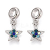 Rack Plating Alloy European Dangle Charms MPDL-N039-048-1
