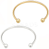 6Pcs 2 Colors Brass Cuff Bangle Making KK-BBC0022-73-7