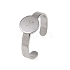 304 Stainless Steel Cuff Ring Components STAS-D372-04P-02-1