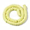 Flat Round Handmade Polymer Clay Beads CLAY-R067-10mm-23-3