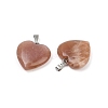 Natural Sunstone Pendants G-G956-B80-2