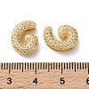 Rack Plating Brass Micro Pave Cubic Zirconia Slide Charms KK-C084-34G-G-3