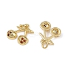 Brass Micro Pave Cubic Zirconia Pendants KK-I358-061G-B-2