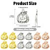 15Pcs 3 Colors Tibetan Style Halloween Pumpkin Jack-O'-Lantern Alloy Pendants TIBEP-FS0001-41-4