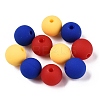 Rubberized Style Imitated Silicone Acrylic Beads MACR-T048-01B-06-1