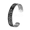 304 Stainless Steel Word Cuff Bangle with Magnetic Iron Beaded FIND-PW0020-15B-AS-1