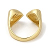 Rack Plating Brass Micro Pave Cubic Zirconia Cuff Finger Rings for Women RJEW-C114-19E-G-3