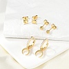 304 Stainless Steel Rhinestone Moon & Star & Round Earring Sets EJEW-Z098-22G-2