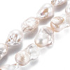 Natural Baroque Pearl Keshi Pearl Beads Strands PEAR-S019-04B-2