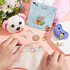 Alloy Enamel Bear Playing Guitar Pendant Locking Stitch Markers HJEW-AB00026-3