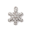 Brass Pave Clear Cubic Zirconia Charms KK-V016-03P-1
