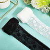 2Pcs 2 Colors Polyester Lace Long Silk Scarf for Women Girls AJEW-GF0011-28C-7