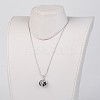 Platinum Tone Brass Pendant Necklaces NJEW-JN01700-7