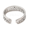 Non-Tarnish 304 Stainless Steel Open Cuff Rings RJEW-K245-57P-2