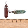 Natural Indian Agate Pointed Pendants G-M378-01P-A39-6