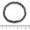 Brass Round Beaded Stretch Bracelets for Men Women BJEW-G736-01-5