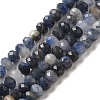 Natural Blue Aventurine Beads Strands G-G139-B06-01-A-1