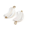 Natural Shell Moon Pendants STAS-D378-37G-2