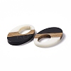 Opaque Resin & Walnut Wood Pendants RESI-M027-02D-3