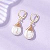 Teardrop Brass Leverback Earrings EJEW-JE06896-1