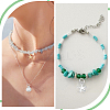 4Pcs 4 Styles 925 Sterling Silver Starfish and Shell Shaped Charms with Jump Rings STER-GA0001-26-5