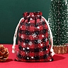 Christmas Themed Burlap Drawstring Bags LS-XMAS-PW0001-236D-1
