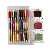 24 Cards 24 Colors 6-Ply Polyester Embroidery Floss OCOR-K006-C05-1
