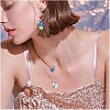 40Pcs 8 Colors Electroplate Glass Charms GGLA-YW0001-16-6