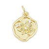 Brass Micro Pave Clear Cubic Zirconia Pendants KK-G522-07G-1