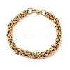 201 Stainless Steel Byzantine Chain Bracelets BJEW-B078-152G-2