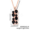 Brass Cubic Zirconia Long Tassel Pendant Necklaces for Fashionable Statement Style DV3387-19-1
