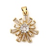 Brass Micro Pave Cubic Zirconia Pendants KK-I360-025G-1