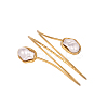 304 Stainless Steel & Imitaiton Pearl Upper Arm Cuff SA-OY003-33G-1