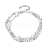 8mm Round Shell Pearl Bead Multi-Strand Bracelets BJEW-JB10315-1
