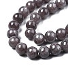 Natural Dyed Yellow Jade Gemstone Bead Strands G-R271-6mm-Y23-3