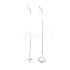 Star & Planet Asymmetrical Earrings Dangle Stud Earrings EJEW-A067-07P-4