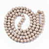 Undyed & Natural Wood Beads Strands X-WOOD-T024-036-2