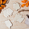 Animal Theme Unfinished Blank Wooden Pendants Set for Painting Arts WOOD-WH0124-26G-4