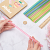 20Pcs 4 Colors Transparent Plastic File Folders Organizer Sliding Bar FIND-GF0005-75-3