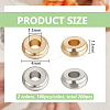 2 Colors Brass Flat Round Spacer Beads KK-BC0014-21A-2