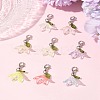 8Pcs 8 Colors Flower Acrylic Pendant Decorations HJEW-FS00034-01-10