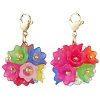 Hydrangea Flower Acrylic Pendant Decoration HJEW-TA00294-1