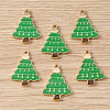 Christmas Alloy Enamel Pendants ENAM-I081-01KCG-01-1
